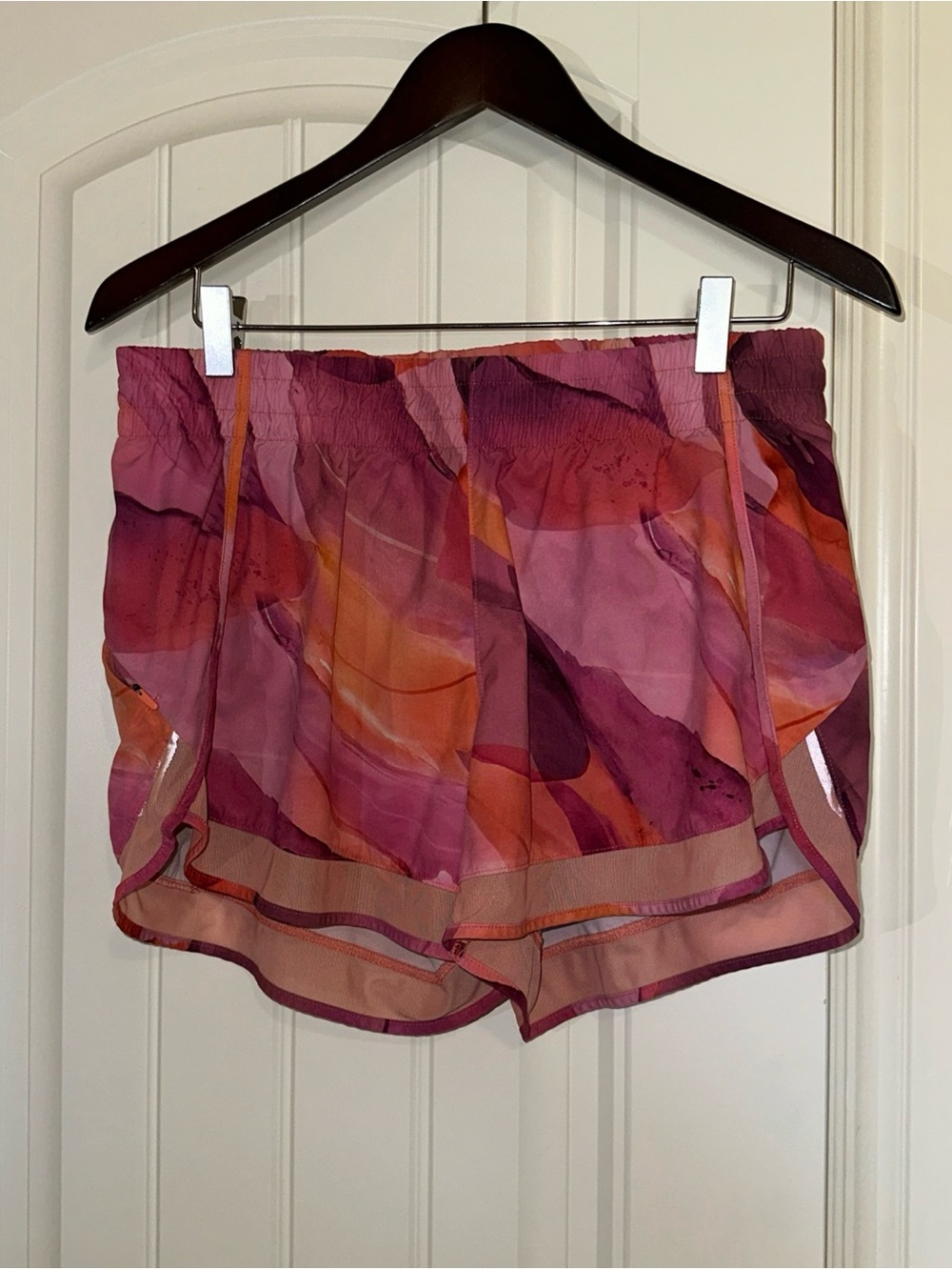 Athleta Printed Mesh Racer Run Short 4" M